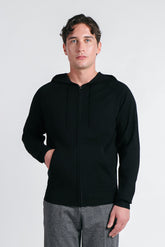 CARDIGAN MODELLO FELPA NERO